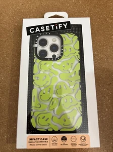 CASETiFY Impact MagSafe Case for Apple iPhone 15 PRO Acid Smiles NEON SEALED NEW - Picture 1 of 7