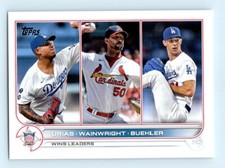 2022 Topps NL Wins Leaders (Julio Urias/Adam Wainwright/Walker Buehler) Los