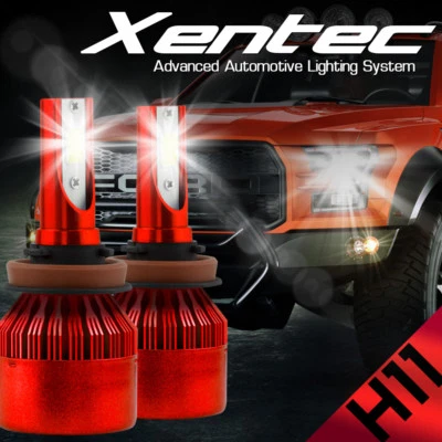 Комплект светодиодных ксеноновых фар XENTEC H11 белые для Chevrolet Silverado 1500 2007-2015 годов выпуска - Изображение 1 из 4