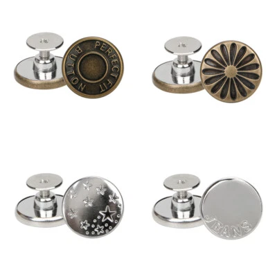 Brass Waist Buttons Stud Replacement Buttons Hammer Denim Jeans On For Repair - Image 1 of 4