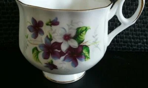 Royal Dover English Bone China Cup Violets mint - Picture 1 of 2