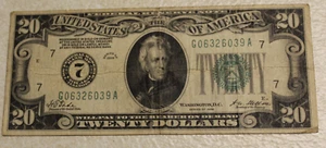 1928 Series Twenty Dollar Note Fed Res Bank of Chicago Gold on Demand - Picture 1 of 6