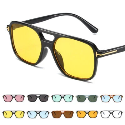 MARKENLOS Polarisierte Sonnenbrille UV400 Schutz Retro Sunglasses Goggles Square Unisex