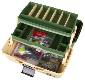 FISHING TACKLE BOX Bait Storage Kit Two Tray with Accessories - Picture 1 of 5
