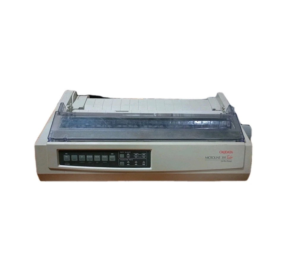Oki MICROLINE 391 Turbo(GE7300A) 24-Pin Mono Dot Matrix Impact Form Printer  - Image 1 of 4