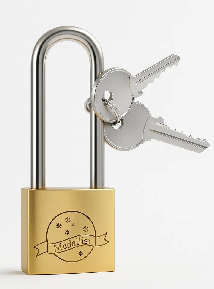 30mm Heavy Duty Padlock Long Shackle Brass Luggage Lock Cut Resistance 3 Keys