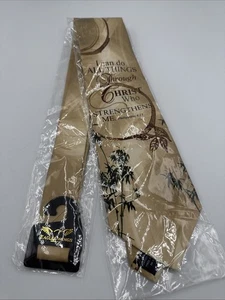 Silk Necktie I Can Do All Things Through Christ New In Pkg Eagles Wings 4:13 - Picture 1 of 2