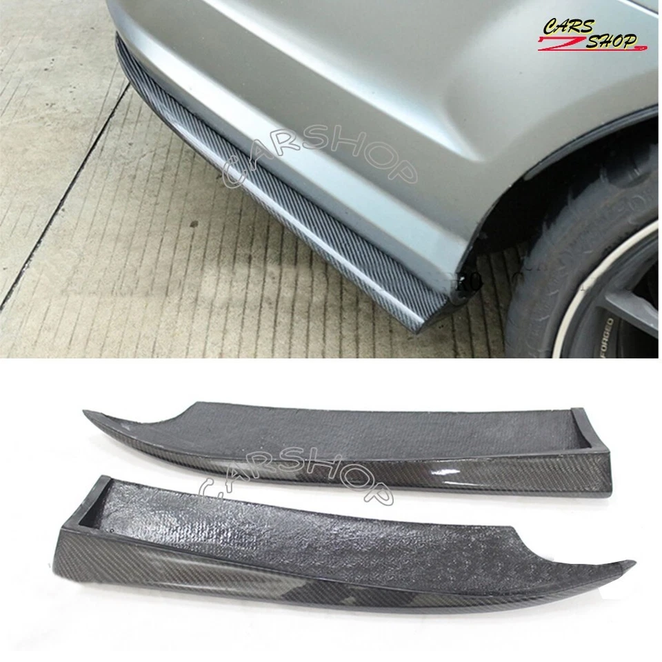 Parachoques trasero de fibra de carbono esquina divisor lateral para Benz W204 C300 C63 AMG 2008-11 Foto 1 de 4