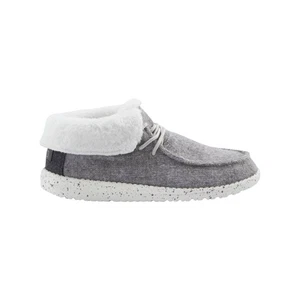 Hey Dude Britt anthrazitfarbene Damen-Schnürstiefel 11 US mit Kunstfellfutter neu - Bild 1 von 4