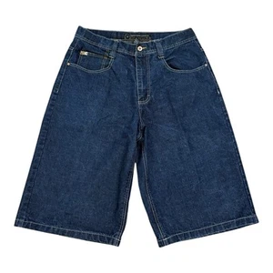 South Pole Jean Shorts Men Size 36 (34x15) Blue Denim Skateboard Wide Leg Baggy - Picture 1 of 8