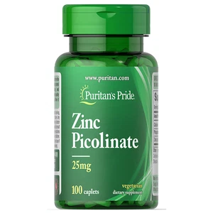 Zinc Picolinate 25mg 100 Capsules Puritans Pride - Picture 1 of 2