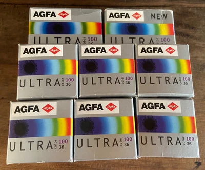 Agfa Ultra Color Print 35mm Film. 100 ISO 36 exp.  8 rolls Expired 12/2005 - Image 1 of 4