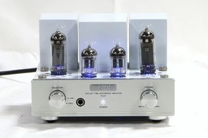 Triode Vacuum tube integrated Amplifier PEARL 3W+3W(8Ω) Silver from Japan USED - Picture 1 of 12