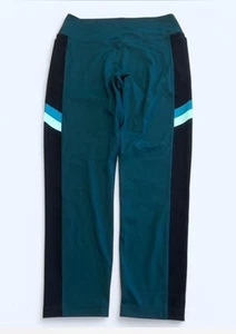 Rare HTF Victorias Secret Ultimate Leggings Green/Black/Teal Ankle Length Large - Picture 1 of 9