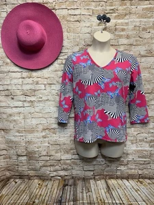 Top Melly M Cuello en V Estampado Mariposa Mangas 3/4 Talla XL - Imagen 1 de 5