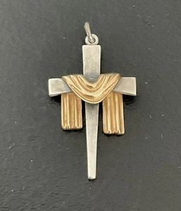 VINTAGE JAMES AVERY STERLINGSILBER/14K KREUZ ANHÄNGER! - Bild 1 von 6