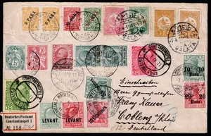 1911 Ultimate LEVANT Philatelic Cover inc Turkish British Russian Austrian etc - Picture 1 of 2