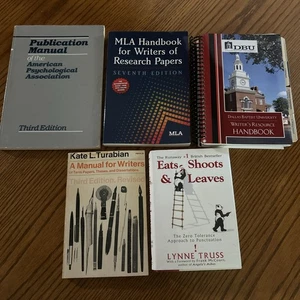 5 Lot Academic Writing Handbook Manuals Research Thesis Term Papers Punctuation - Picture 1 of 10