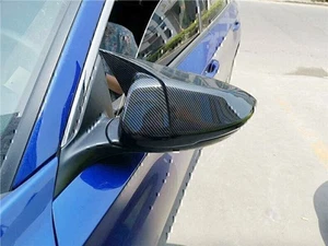 FOR 2018-2021 ACCORD JDM CARBON FIBER STYLE OX HORN REAR VIEW MIRROR COVER TIRM - Picture 1 of 16