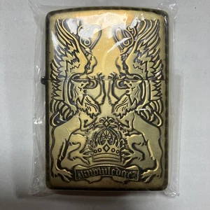 Encendedor Zippo 26 dorado doble cara corte rayo brillo grabado frontal 2014 - Imagen 1 de 3