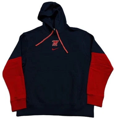 Sudadera con capucha Nike Ole Miss Rebels Club polar edición del equipo para hombre grande azul marino HM4029-419 Foto 1 de 4