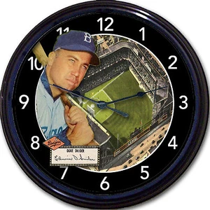 Duke Snider Brooklyn Dodgers Ebbets Field Baseball Card Wall Clock Flatbush MLB  - Picture 1 of 1