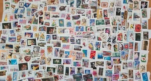 1 LB.+ Assorted 3ct Older to Forever Commemorative Stamps USED on Paper Some off - Picture 1 of 6