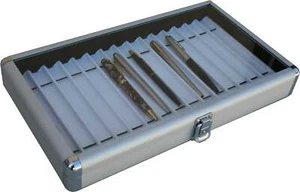 ESTUCHE DE LÁPIZ DE ALUMINIO ORGANIZADOR Colección BOLÍGRAFO ANTIGUO /Sostiene 15 bolígrafos Pulseras - Imagen 1 de 4