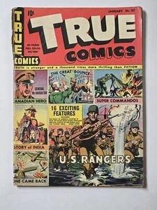 TRUE COMICS #20 Golden Age Comic /  1943 Nice - Solid Book!! Look!!! - Picture 1 of 12