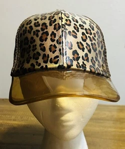 LEOPARD PRINT TRUCKER Hat w/ See Through Bill SnapBack Hat - Picture 1 of 7