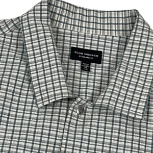 Club Monaco - Stretch-Cotton Seersucker Shirt - Sz Large - Picture 1 of 6