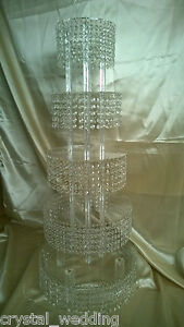 Crystal Cupcake or cake stand tower    5 Tier Crystal chandelier style 