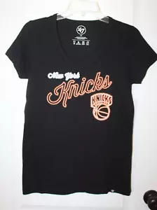 NWT New York Knicks Classic Logo NBA '47 Scoop Neck Cotton Tee Shirt Womes L - Picture 1 of 7