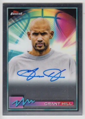 2021 Topps Finest NBA Basketball Grant Hill #FA-GH Autograph Auto On Card - Image 1 of 4