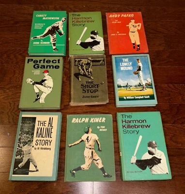 Lot of 6 Vintage BASEBALL PLAYER Sports Covers Antique BOOK Lot Decor History Foto 1 de 4