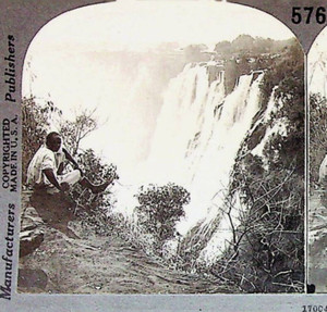 Victoria Falls Zambezi River Rhodesia Africa Photograph Keystone Stereoview Card
