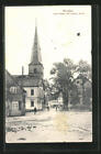 Werther, Kirch-Strasse z kościołem ewangelickim, pocztówka 1916 