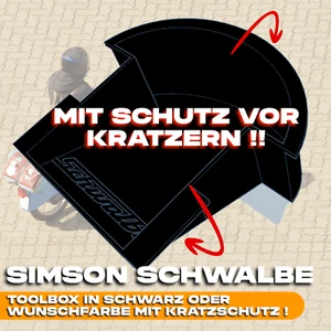 Passend für SIMSON Schwalbe KR51 V2 Toolbox, Werkzeugfach, Ablagefach, m. Schutz - Bild 1 von 4