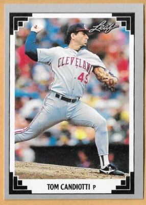 TOM CANDIOTTI CLEVELAND INDIANS #79 - LEAF NM-MT 1991 - Image 1 of 2