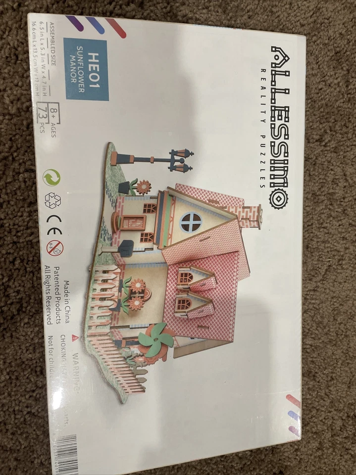 New-Allessimo Reality Puzzle-Sunflower Manor-HE01-73 Wood Pieces - Image 1 of 1