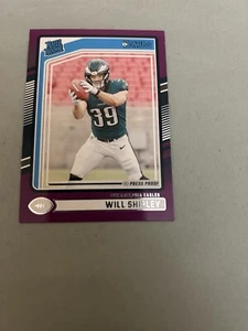 2024 Panini Donruss - Rated Rookie Purple Press Proof #312 Will Shipley (RC) - Picture 1 of 2