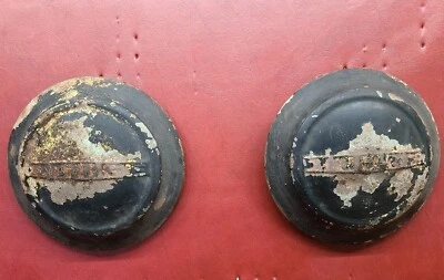 1940s DODGE PICKUP TRUCK POWER WAGEN CHRYSLER PLYMOUTH MOPAR HUBCAPS CENTER CAPS - Image 1 of 4