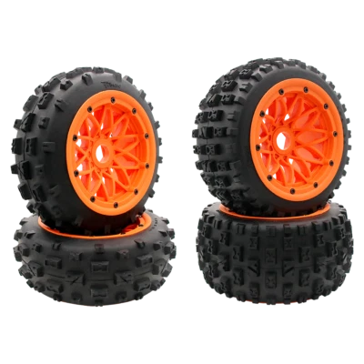 Front and Rear Knobby Tyres Wheel Hub 2pc for 1/5 Hpi RV Km Baja 5b Parts - Image 1 of 4