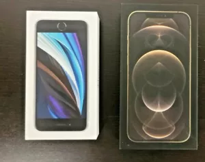 2 Mint Iphone 12 Max SE Empty Boxes Inner Packaging w/ Cable mhf93ll/a mg903ll/A - Picture 1 of 9