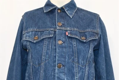 CHAQUETA VAQUERA VINTAGE AÑOS 80 LEVIS TRUCKER 3 70706 ROJA LENGÜETA BOLSILLO LATERAL JUVENIL 14 Foto 1 de 4