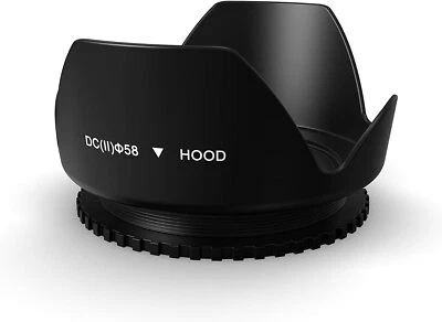 58mm Hood for Canon EOS DSLR Cameras with Canon EF-S 18-55mm f/3.5-5.6 is Lens - Image 1 of 4