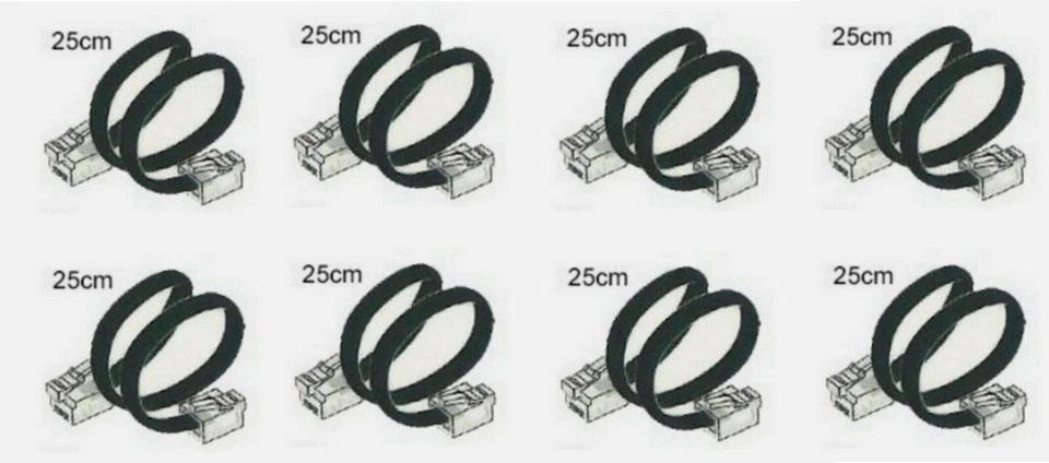 8 WIRES cable connector 25cm short Lego Mindstorms EV3 USED 8 - Image 1 of 1