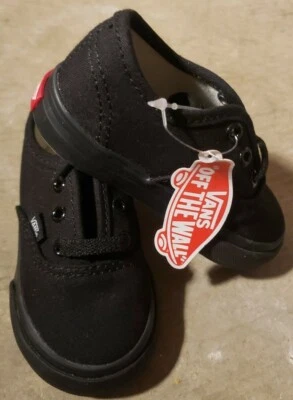 Vans Off The Wall Auténticos Niños Pequeños Negros/Negro Clásicos Zapatos de Lona 4.5 Unisex Foto 1 de 4