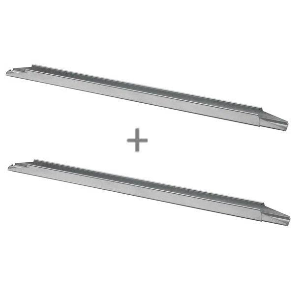 2x IKEA SKORVA Viga Media Ajustable Cama Centro Soporte Riel Marco Acero Galvanizado Foto 1 de 2