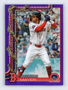Marcelo Mayer Red Sox 2025 Topps Holiday #HC35 Chrome Purple Refractors #/299 - Bild 1 von 2